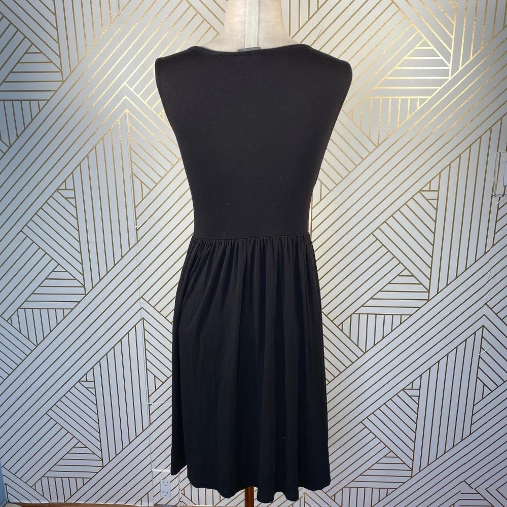 Anthropologie Girls from Savoy Dress Draped Sleeveless Jersey Black Size Small‎ - Picture 6 of 8